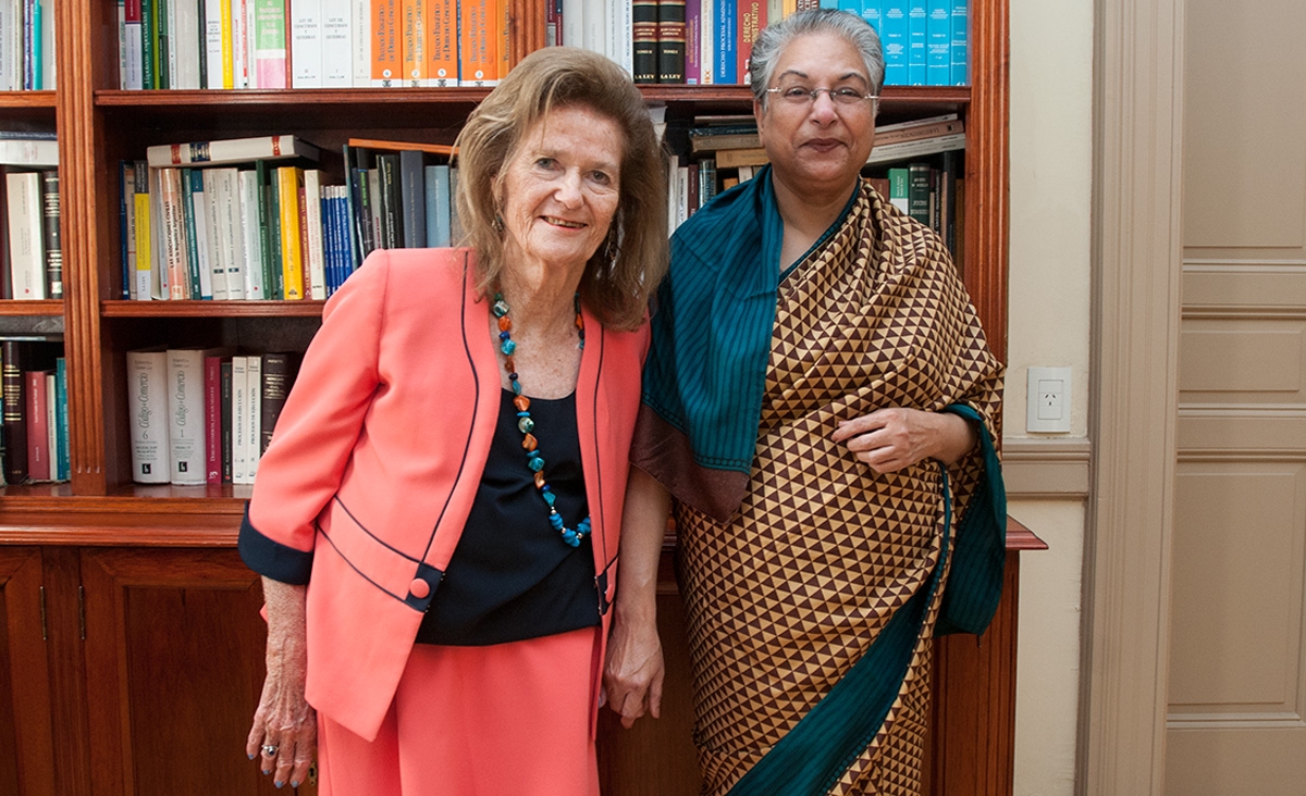 Highton recibió a la activista de derechos humanos pakistaní Hina Jilani